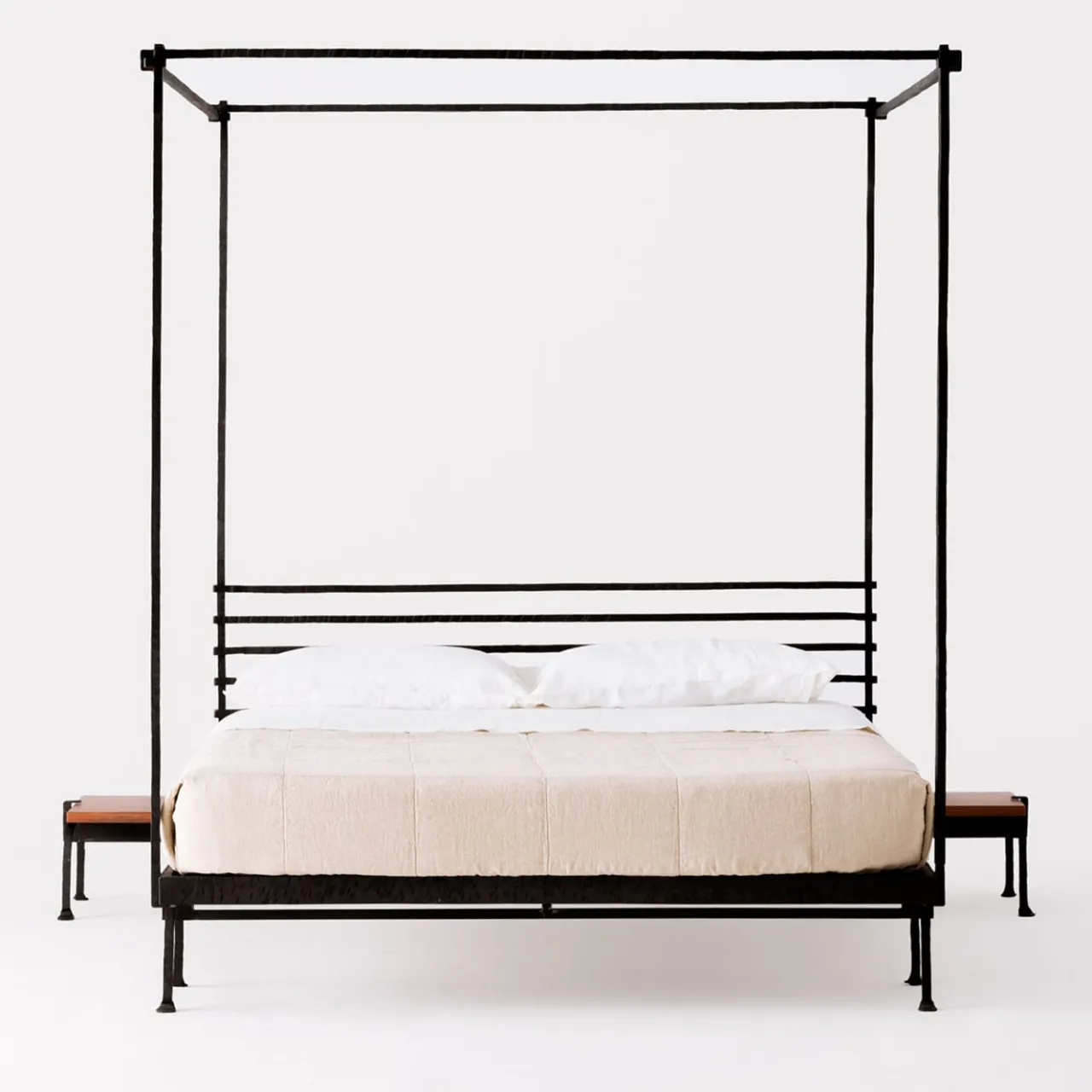 Lispi Beds<Trespolo Black Iron Canopy Double Bed by Martinelli Venezia