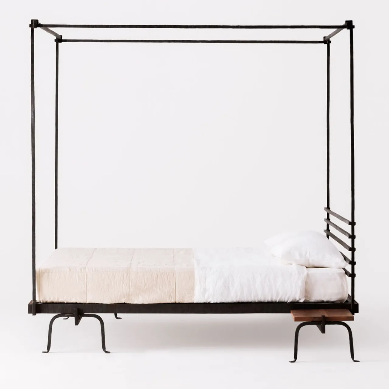 Lispi Beds<Trespolo Black Iron Canopy Double Bed by Martinelli Venezia