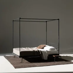 Lispi Beds<Trespolo Black Iron Canopy Double Bed by Martinelli Venezia