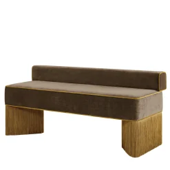 Lorenza Bozzoli Couture Benches<Tria brown velvet with fringes bench