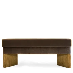 Lorenza Bozzoli Couture Benches<Tria brown velvet with fringes bench