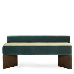 Lorenza Bozzoli Couture Benches<Tria green yellow velvet with fringes Sculptural bench