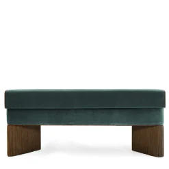 Lorenza Bozzoli Couture Benches<Tria green yellow velvet with fringes Sculptural bench