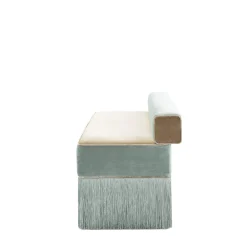 Lorenza Bozzoli Couture Benches<Tria ligh mint and beige with fringes Bench