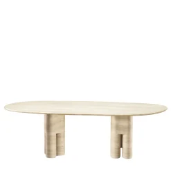 Ghidini 1961 Dining Tables<Tria Travertine Marble Dining Table by Lorenza Bozzoli