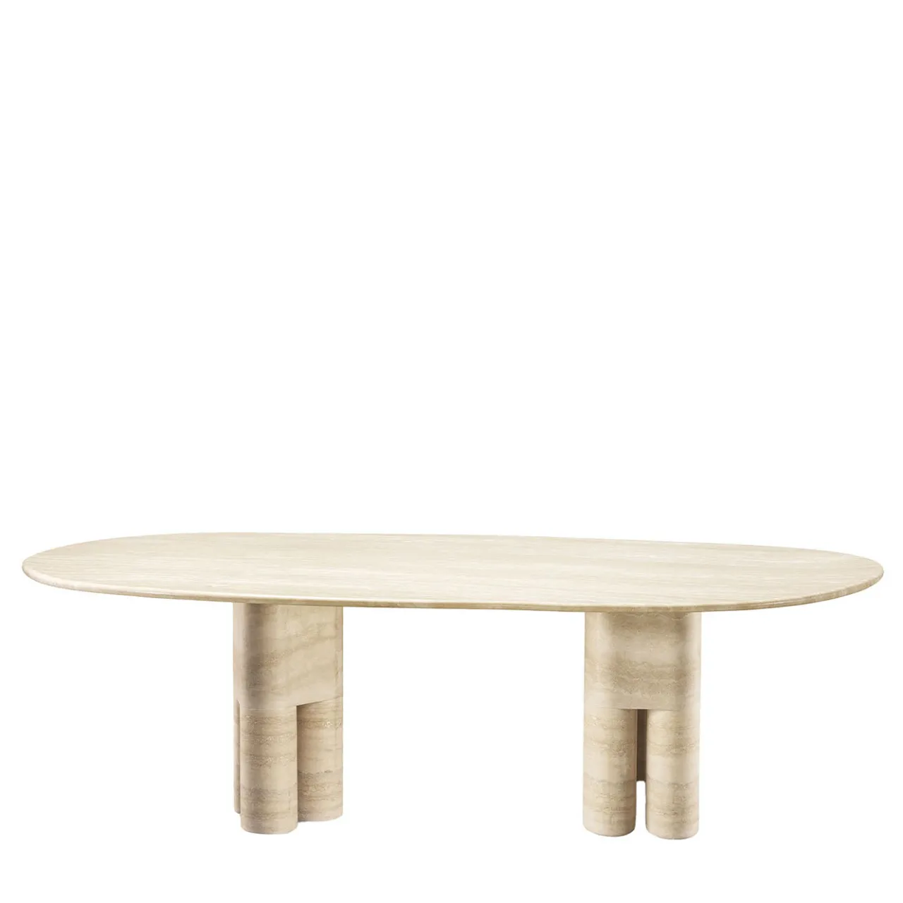 Ghidini 1961 Dining Tables<Tria Travertine Marble Dining Table by Lorenza Bozzoli