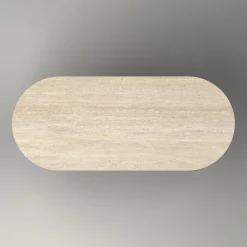 Etamorph Dining Tables<Trifold Oval Classic Roman Travertine Dining Table