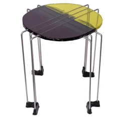 Corsi Design Factory Side Tables<Triple Play Brown and Green Round Side Table by Gaetano Pesce