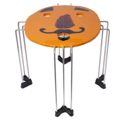 Corsi Design Factory Side Tables<Triple Play Orange Round Sidee Table by Gaetano Pesce