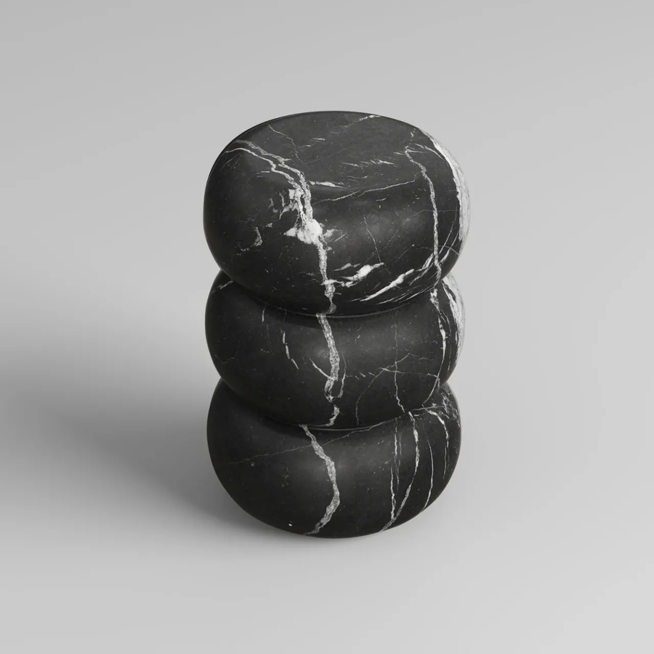 Etamorph Coffee Tables<Tubby Nero Marquina Stone Side Table