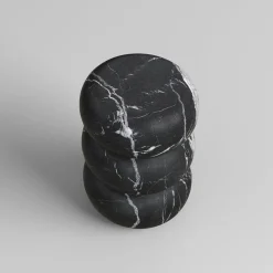 Etamorph Coffee Tables<Tubby Nero Marquina Stone Side Table
