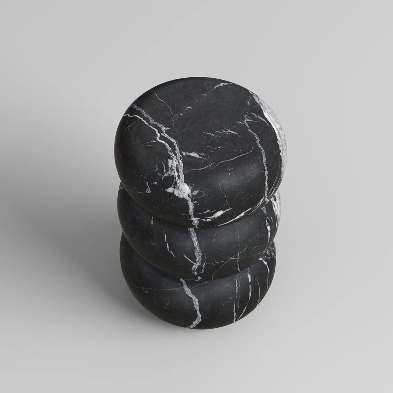 Etamorph Coffee Tables<Tubby Nero Marquina Stone Side Table