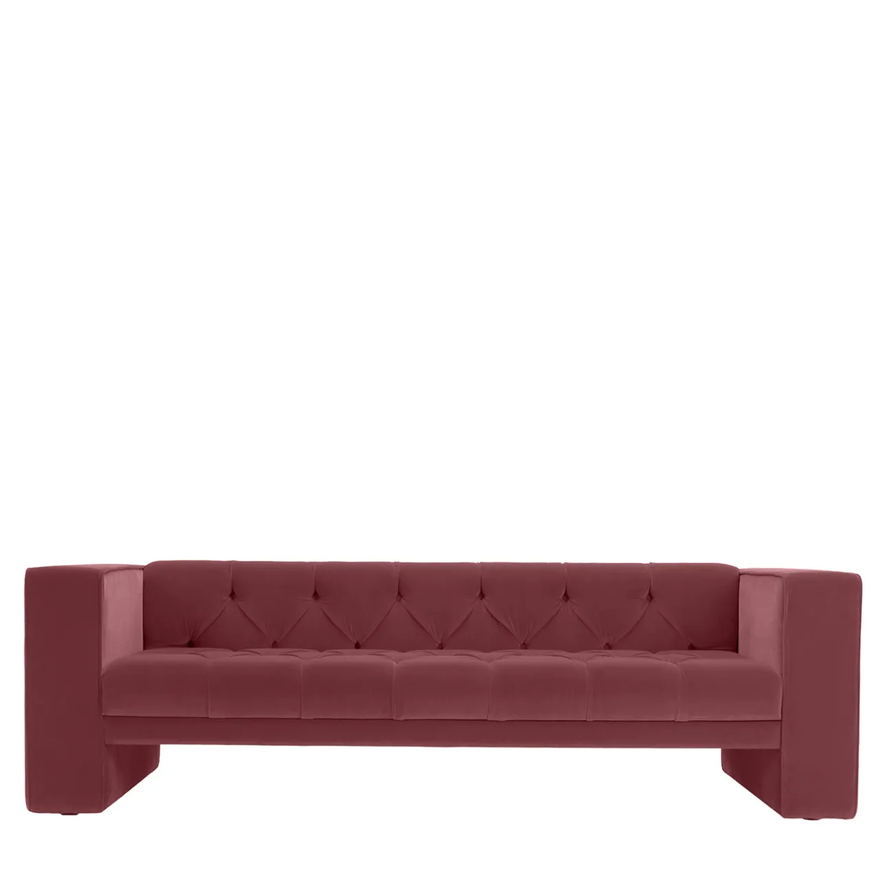 Domingo Salotti Sofas<Tubby Red Tufted Sofa