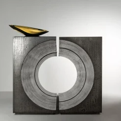 Laura Meroni Consoles<Tube Gray Metal Console