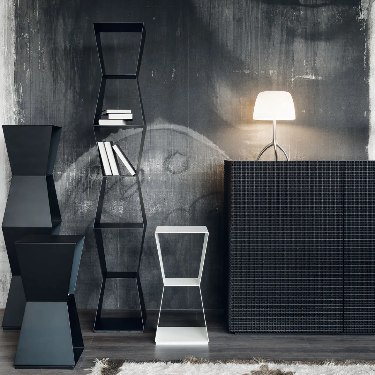 Albedo Bookcases<Tula Medium Black Bookcase