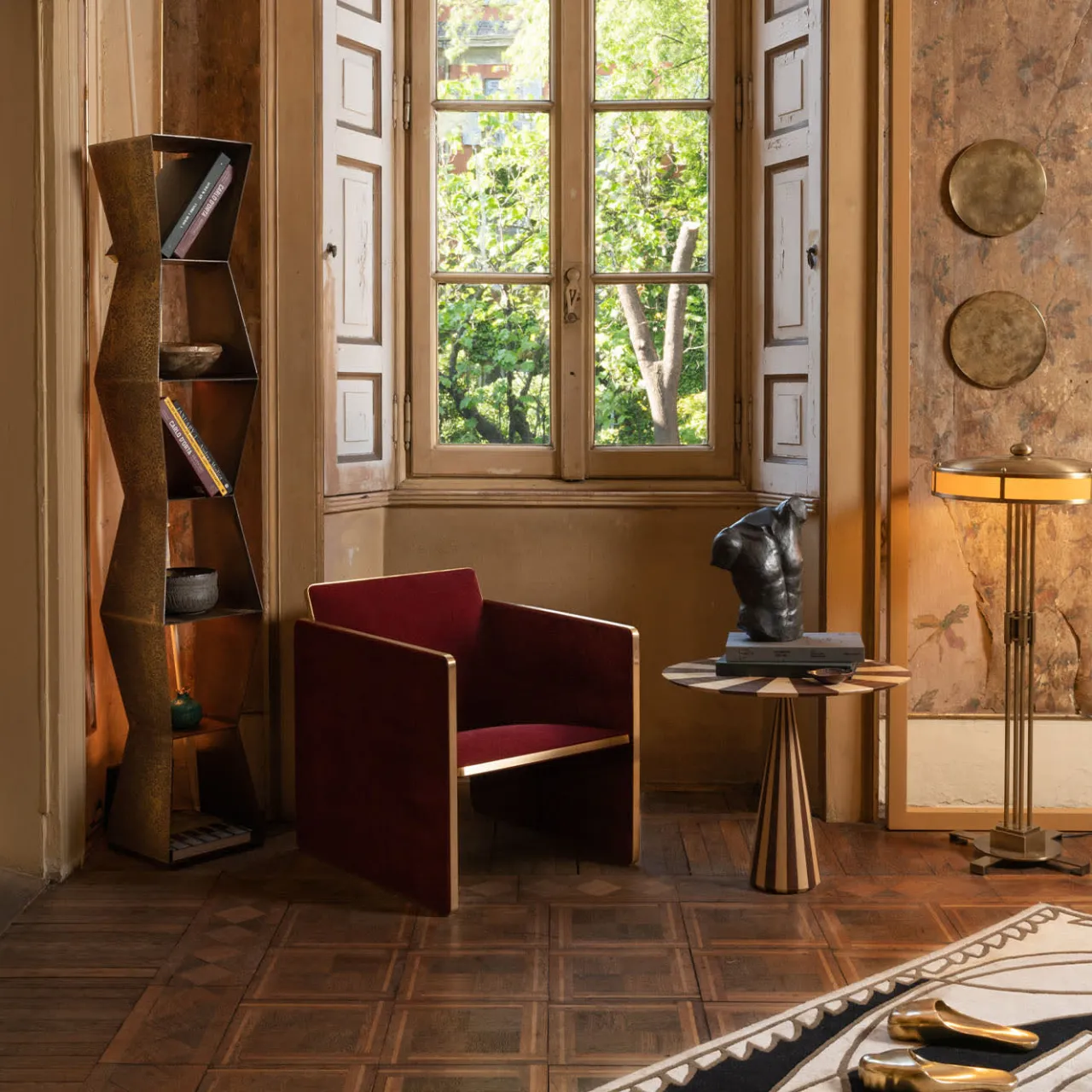 Albedo Bookcases<Tula Tall Bronze Bookcase