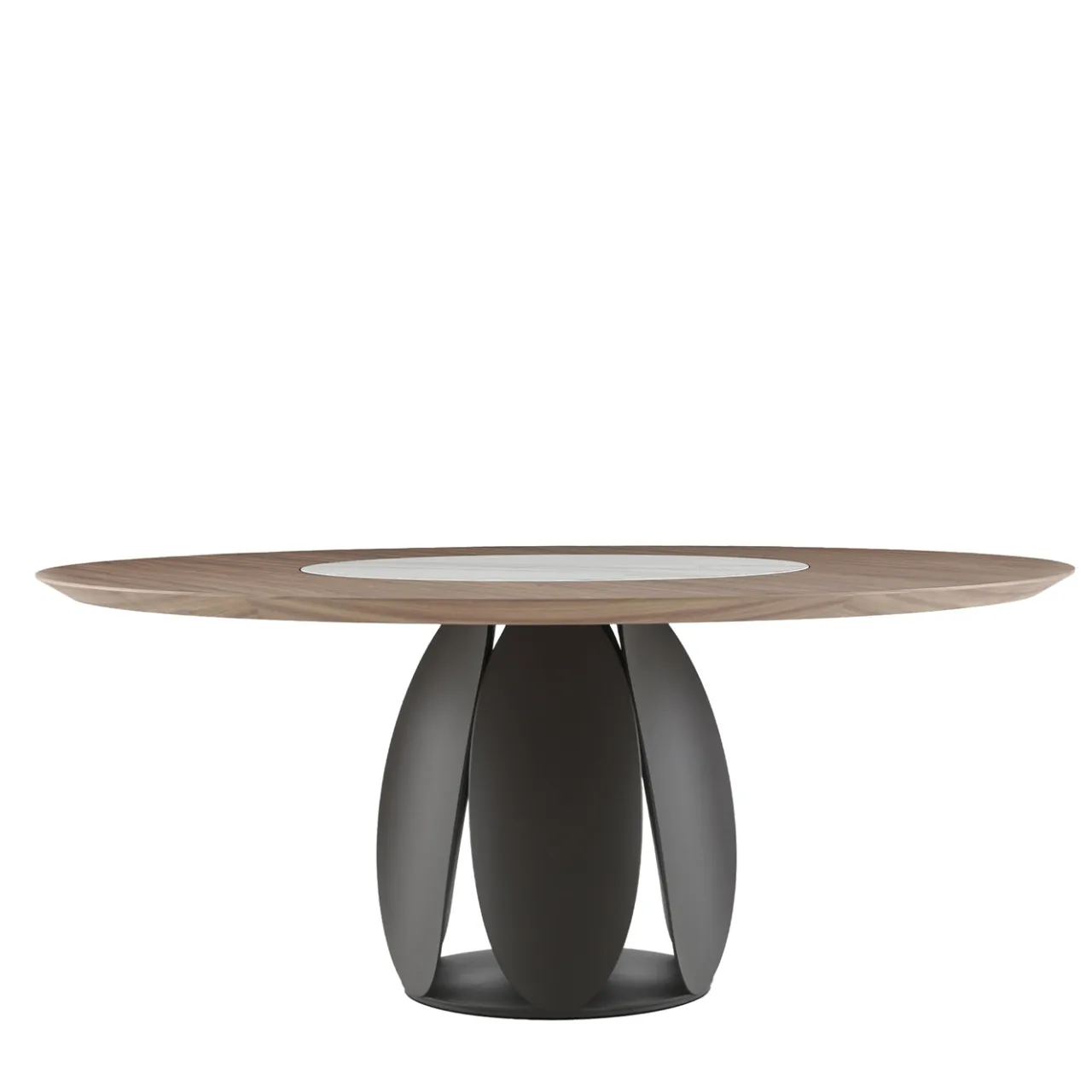 Morica Design Dining Tables<Tulipano Canaletto walnut and Calacatta Ceramic Dining Table