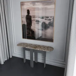 L'Eccesso Consoles<Tumba Green Marble Console Table with metal structure