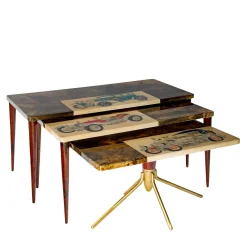Extroverso Nesting Tables<Tura Collection Nesting Tables by Aldo Tura & Alessandro Mendini