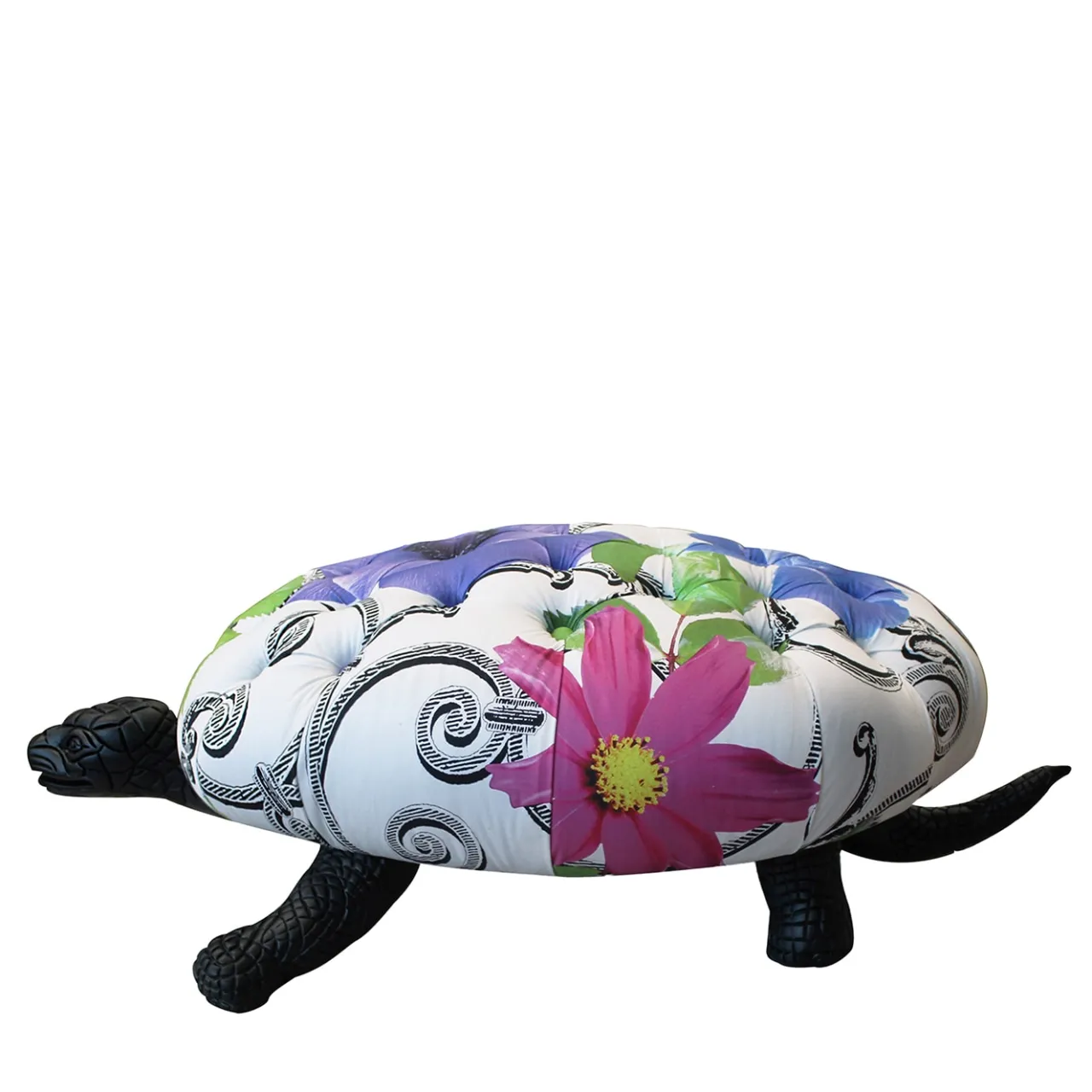 Sergio Villa Ottomans & Poufs<Turtle White Flower Pouf by Carlo Rampazzi