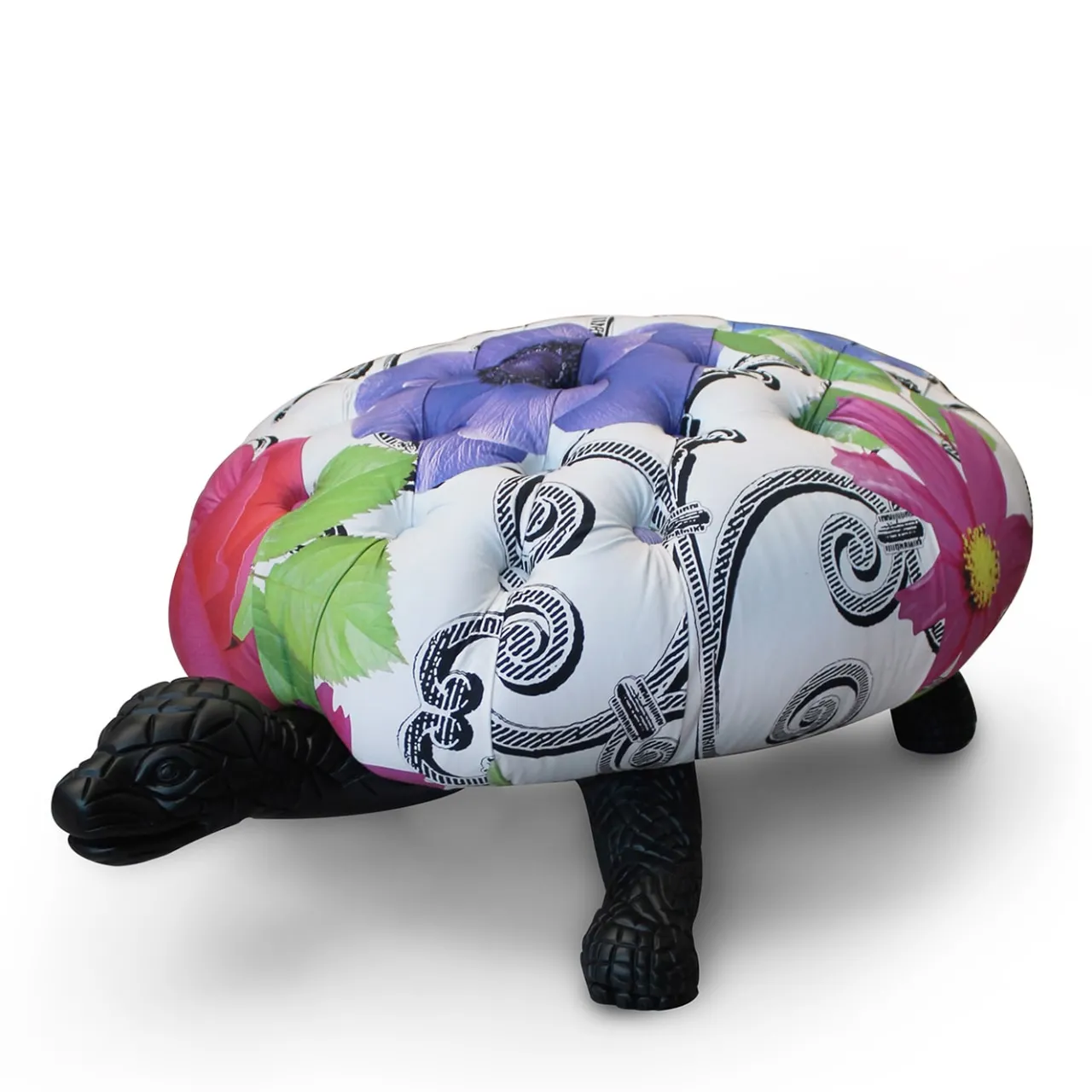 Sergio Villa Ottomans & Poufs<Turtle White Flower Pouf by Carlo Rampazzi
