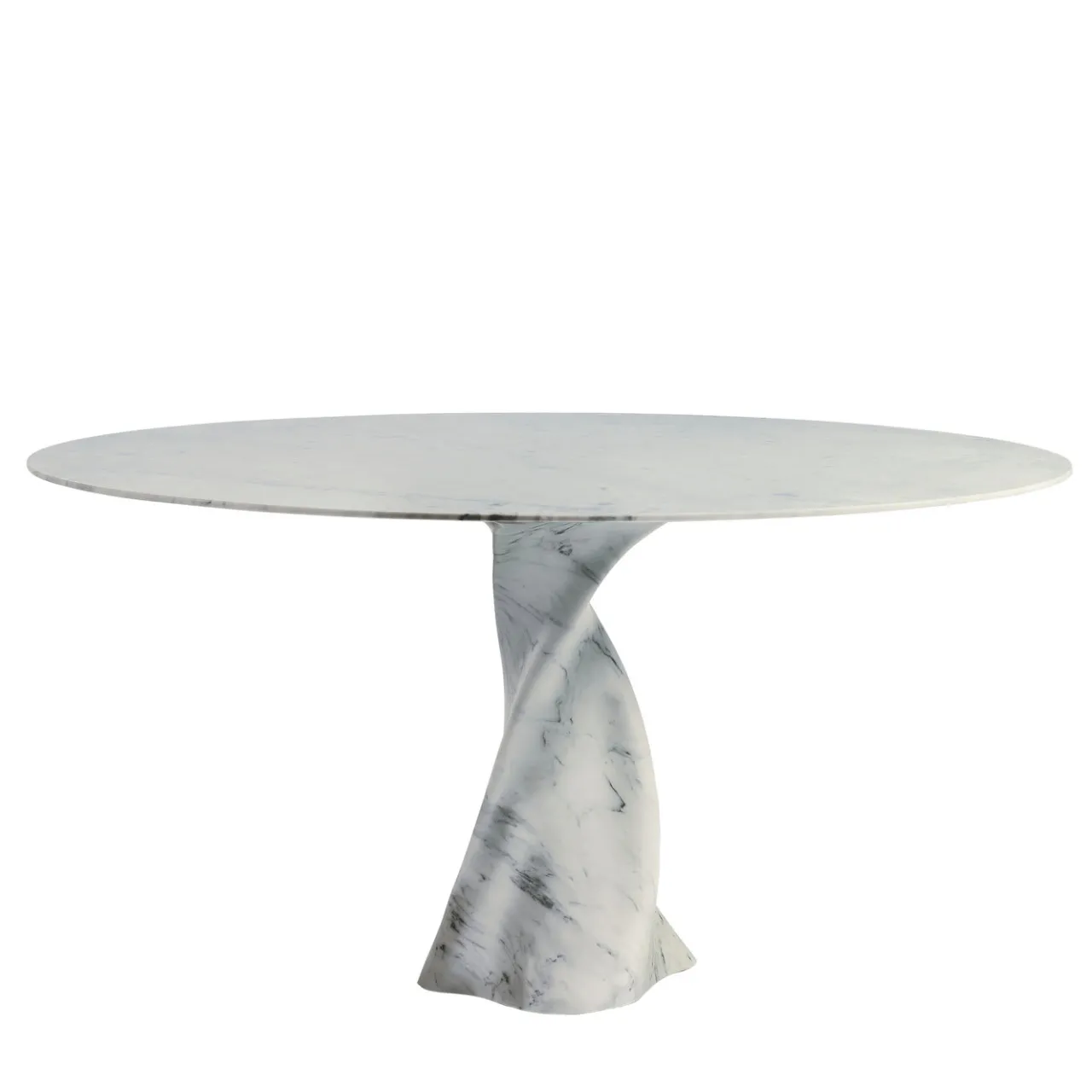 MGM Marmi e Graniti Dining Tables<Twist Table in White Carrara Marble by Giuseppe Chigiotti