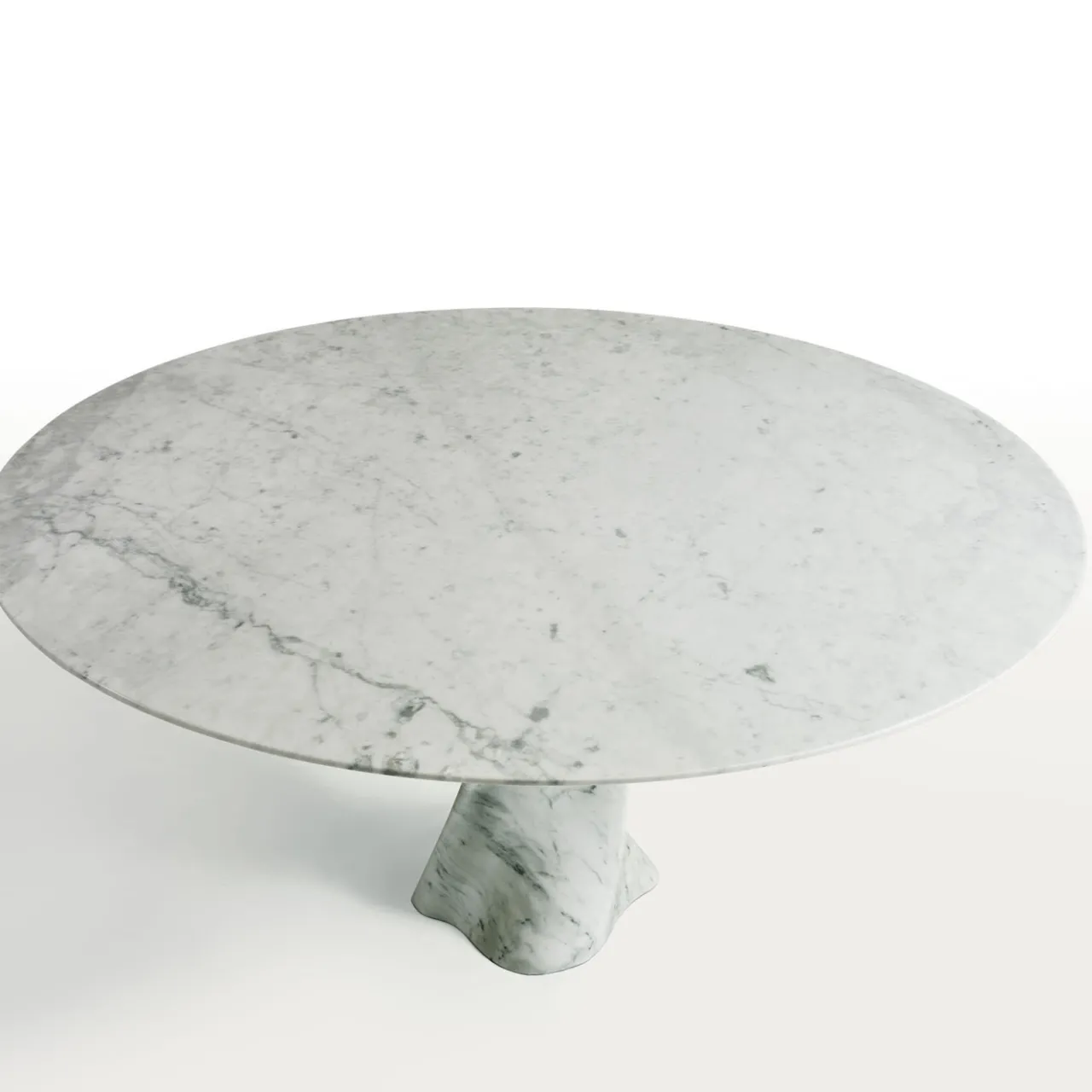 MGM Marmi e Graniti Dining Tables<Twist Table in White Carrara Marble by Giuseppe Chigiotti