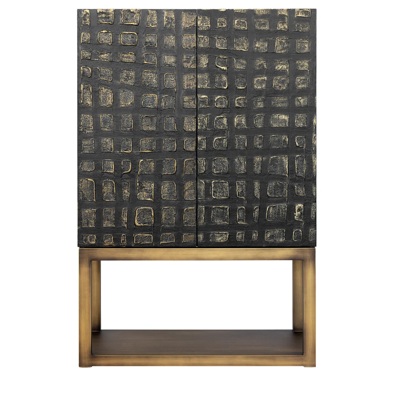 BottegaNera Furniture Cabinets<Two Door Wood Textured Cabinet
