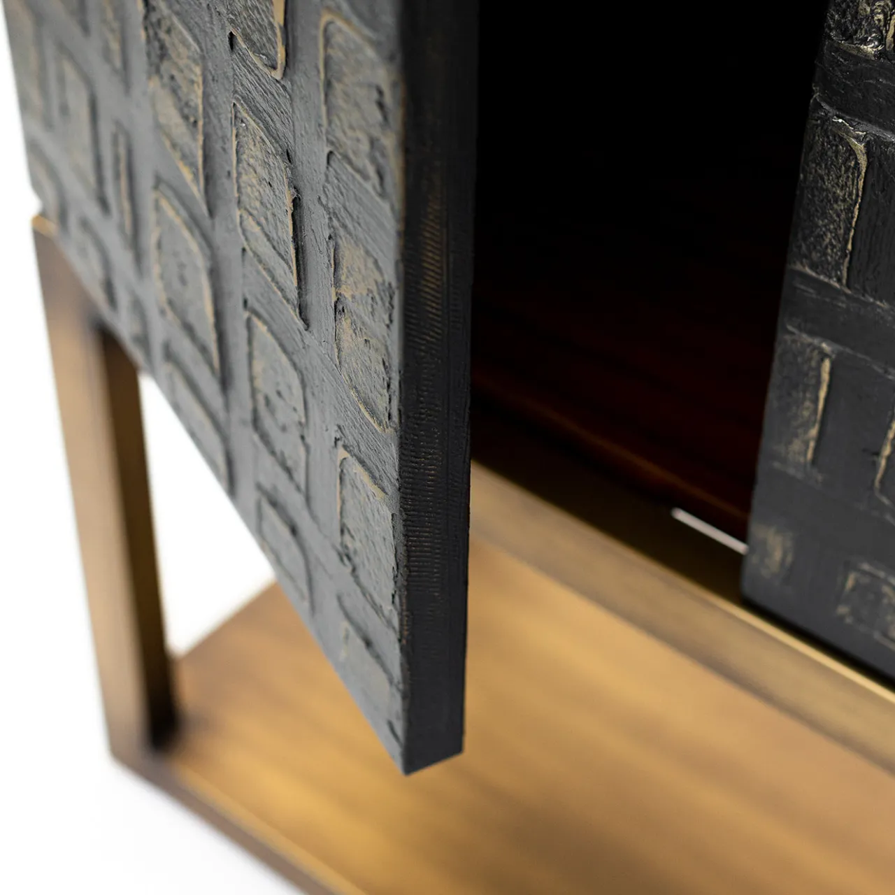 BottegaNera Furniture Cabinets<Two Door Wood Textured Cabinet
