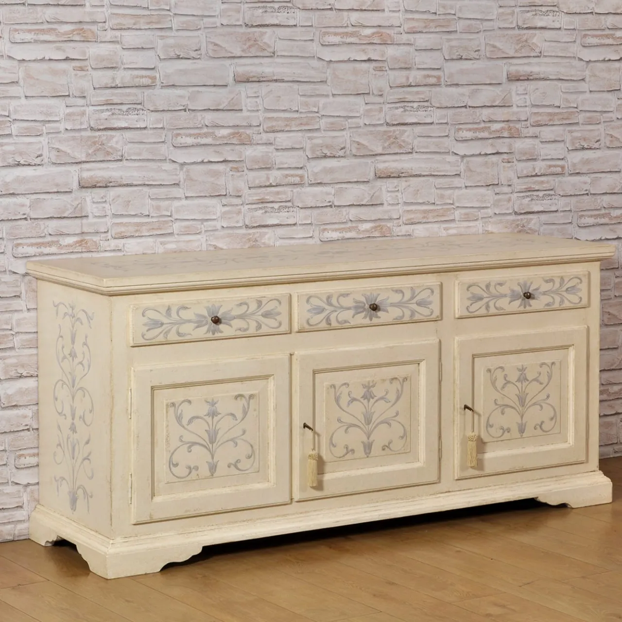 Vangelista 1960 Sideboards Buffets<Tyrolean Style Hand-painted Wood Sideboard