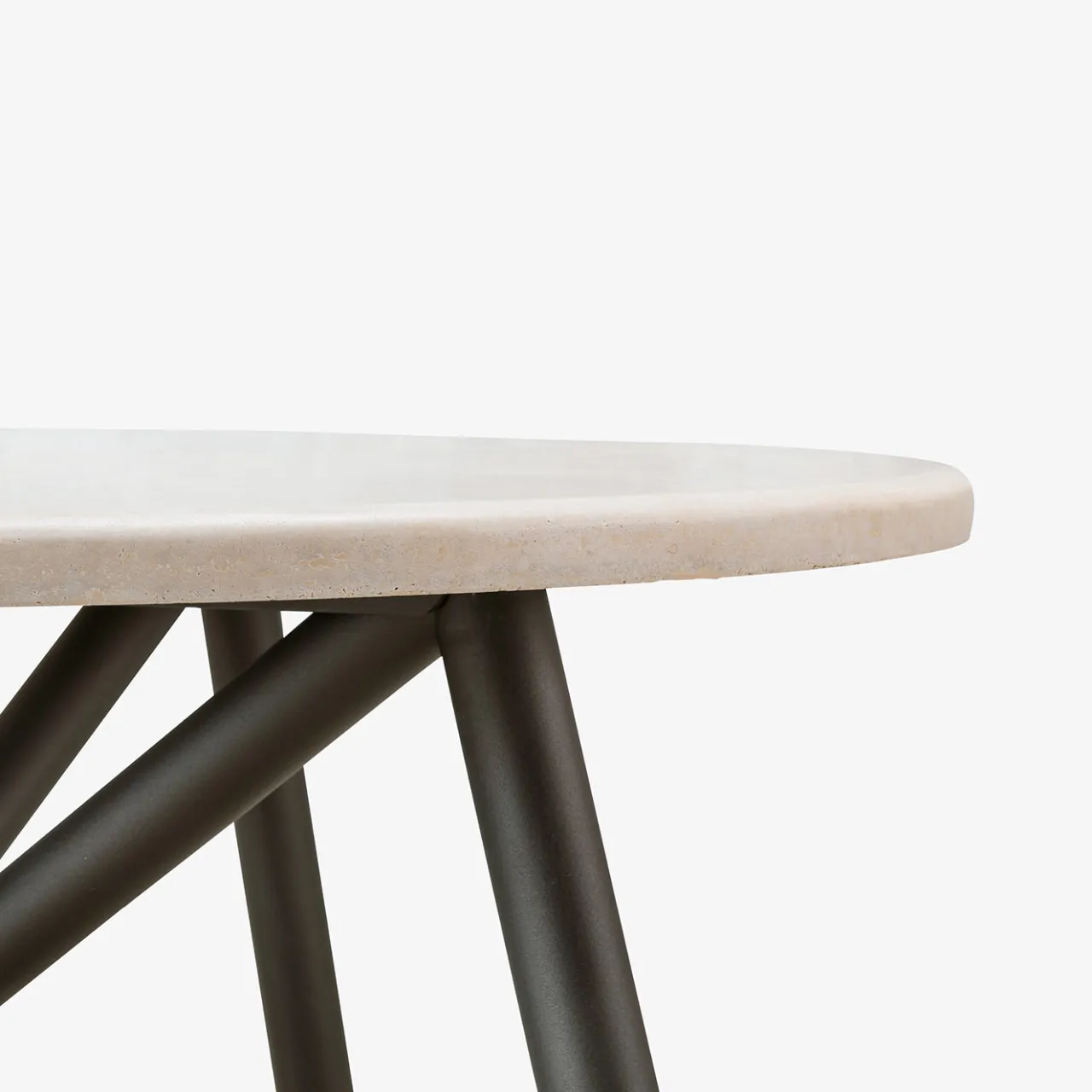 Veltha Outdoor Stone Design Outdoor Dining Tables<Uni 150 beige travertine stone outdoor dining table