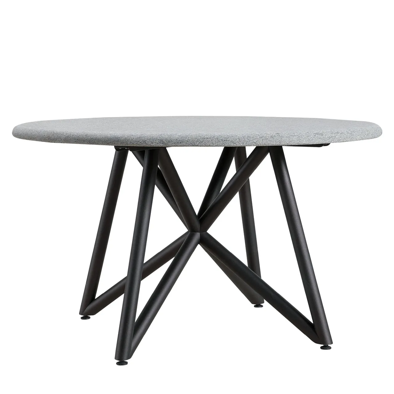Veltha Outdoor Stone Design Outdoor Dining Tables<Uni 130 gray peperino stone outdoor dining table