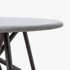 Veltha Outdoor Stone Design Outdoor Dining Tables<Uni 130 gray peperino stone outdoor dining table