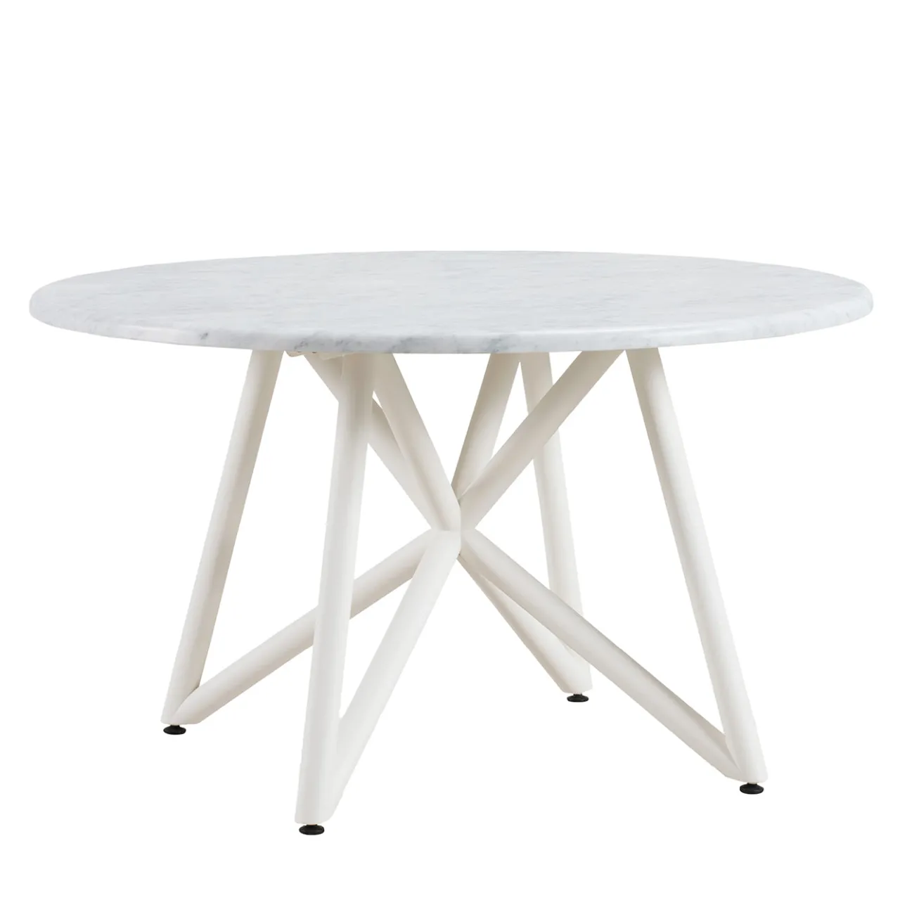 Veltha Outdoor Stone Design Outdoor Dining Tables<Uni 130 white marble outdoor dining table