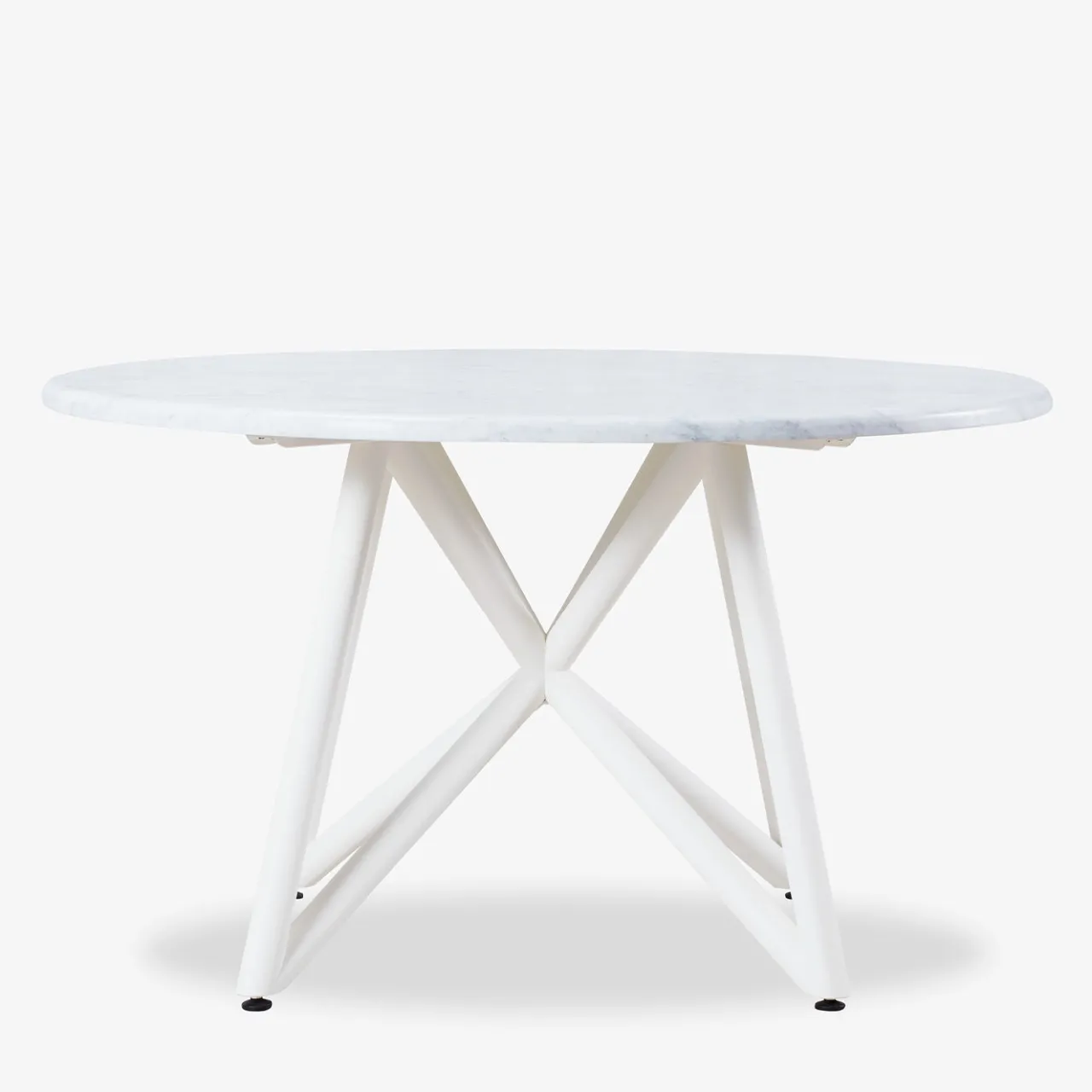 Veltha Outdoor Stone Design Outdoor Dining Tables<Uni 130 white marble outdoor dining table
