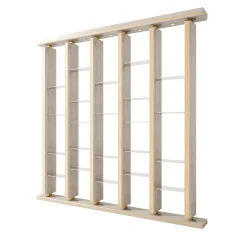 ReDéco Bookcases<Unique Pearl Champagne Wood Bookshelf