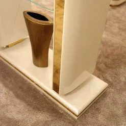 ReDéco Bookcases<Unique Pearl Champagne Wood Bookshelf