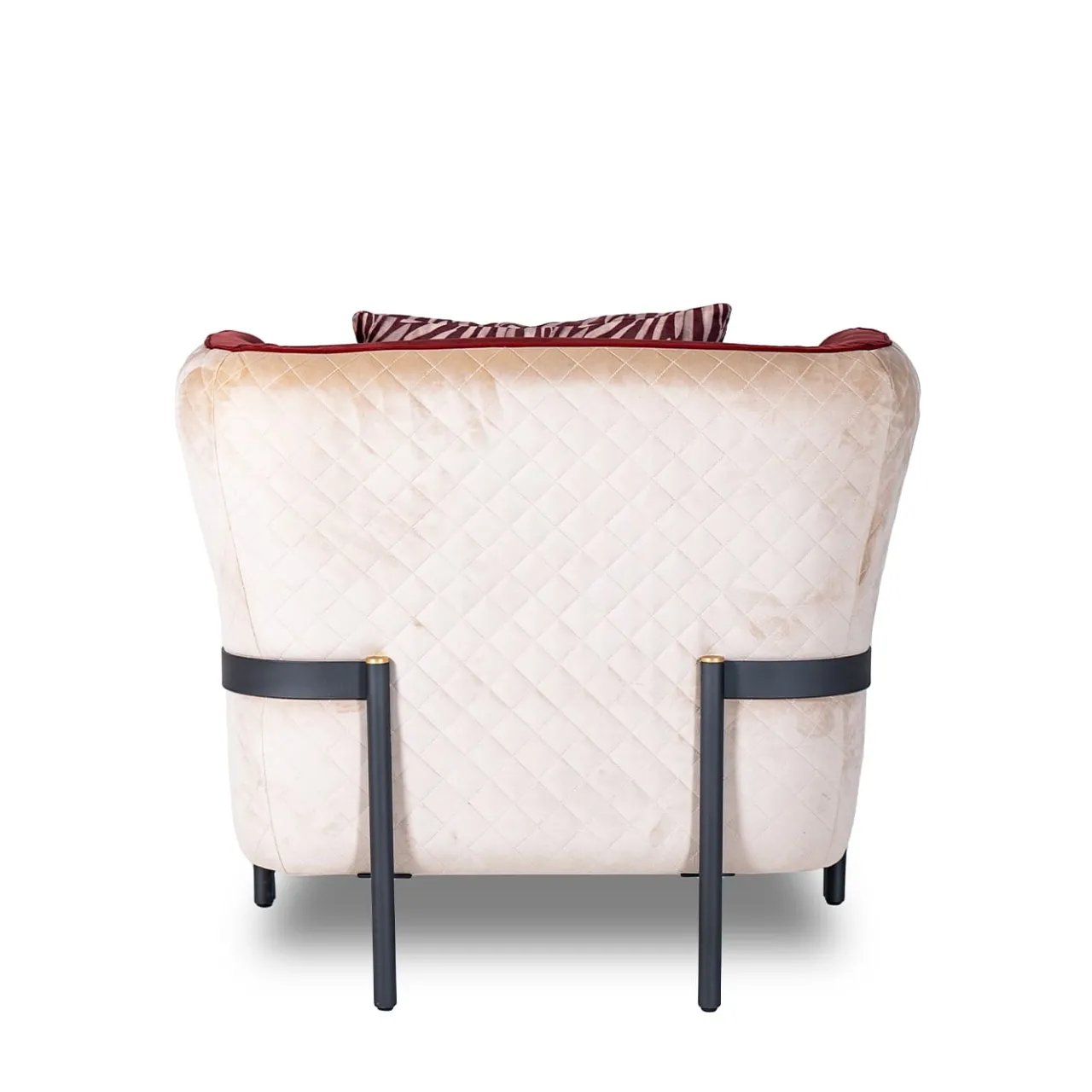 Mantellassi 1926 Armchairs<Universal red and white velvet armchair