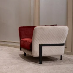 Mantellassi 1926 Armchairs<Universal red and white velvet armchair