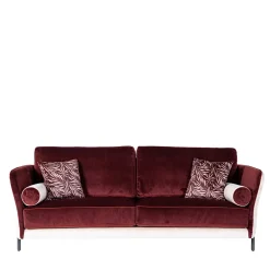 Mantellassi 1926 Sofas<Universal red and white velvet sofa