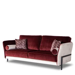 Mantellassi 1926 Sofas<Universal red and white velvet sofa