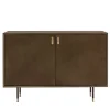 Morica Design Bar Cabinets<Universe 2-Door Bronze Bar Cabinet with Brass Details