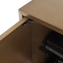 Morica Design Bar Cabinets<Universe 2-Door Bronze Bar Cabinet with Brass Details