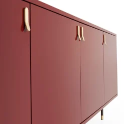 Morica Design Sideboards Buffets<Universe 4-Door Marsala-Red Sideboard