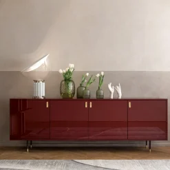 Morica Design Sideboards Buffets<Universe 4-Door Marsala-Red Sideboard