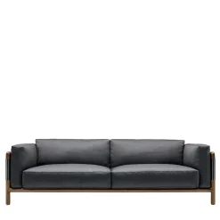 Giorgetti Sofas<Urban Gray Walnut Sofa with Metal Details