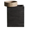 Luce Di Carrara Cabinets<Vanity 60 Wood Cabinet and Passage Marble Wahsbasin