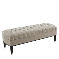 LCI_DECORA Benches<Vanity Beige Upholstered Quilted Bench