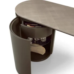 ReDéco Vanities<Vanity Loop Table with Metal Top