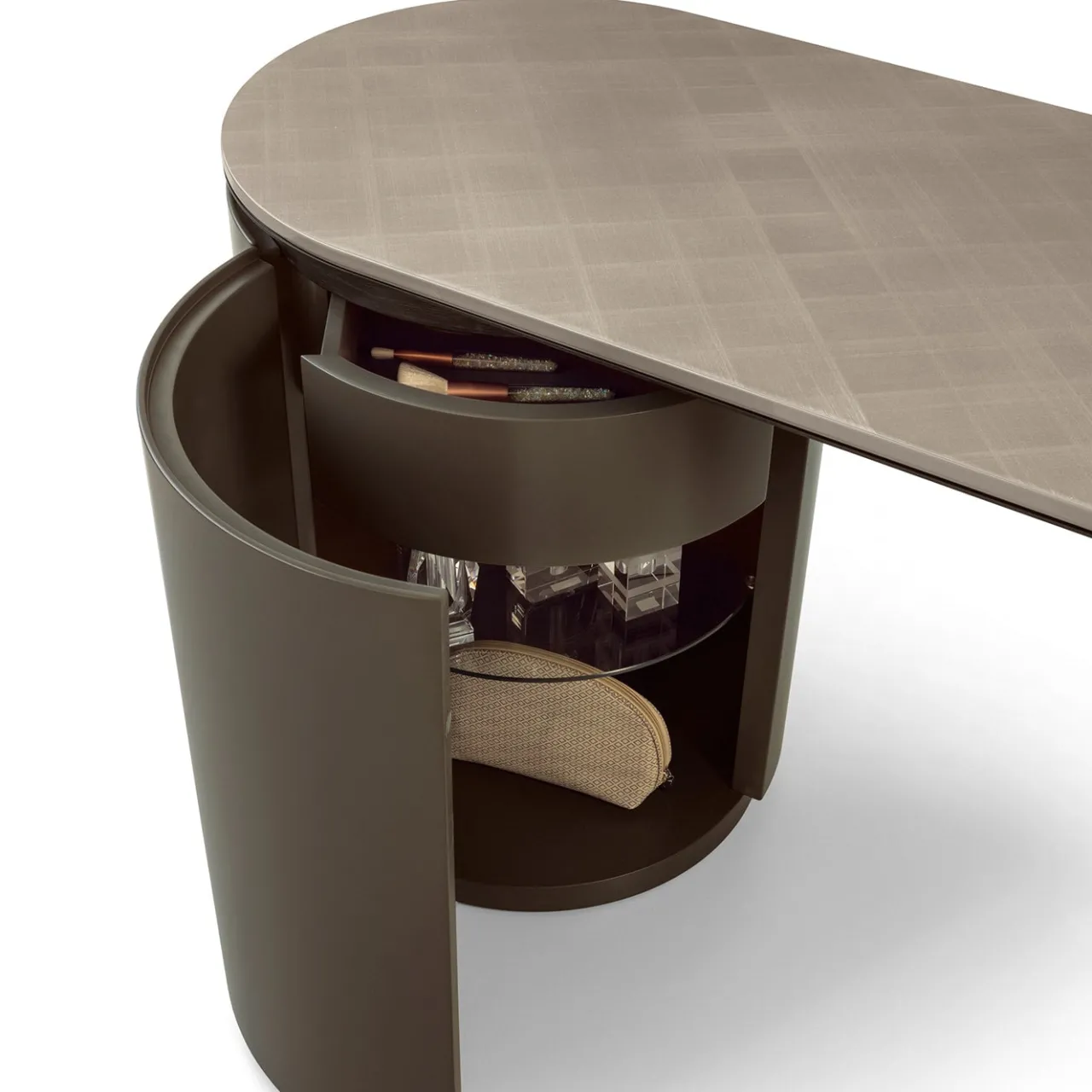 ReDéco Vanities<Vanity Loop Table with Metal Top